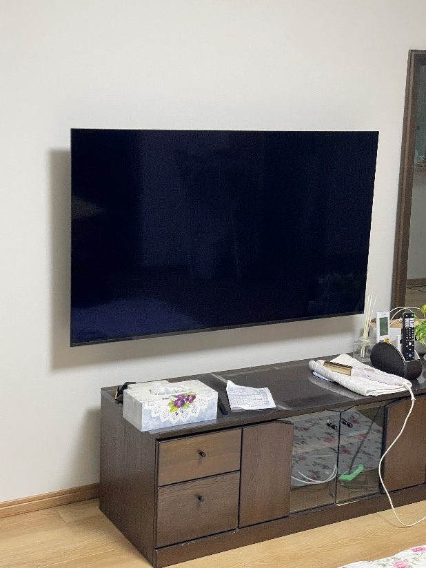 置き型テレビから壁掛けテレビに変更